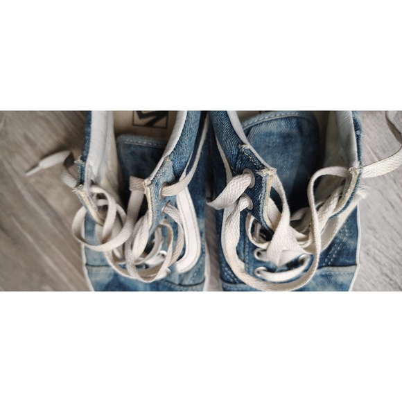 Vans Off The Wall Canvas Denim Sneakers Men 7‎ Classic White Blue - Picture 10 of 10